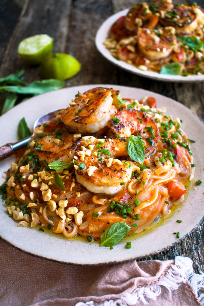 Spicy Sambal Peanut Noodles